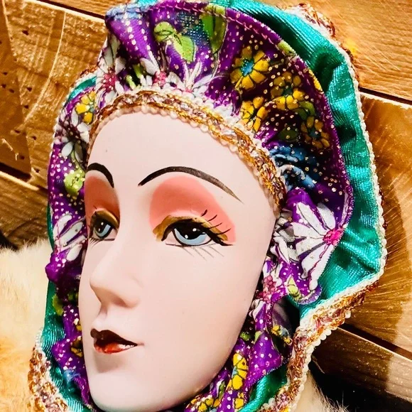 Decorative mask art ceramic wall decor vintage - Picture 5 of 6